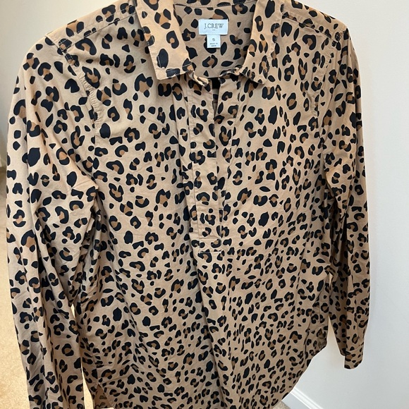 ♣️J Crew Leopard Print Popover Tunic Top♣️ - Picture 4 of 5